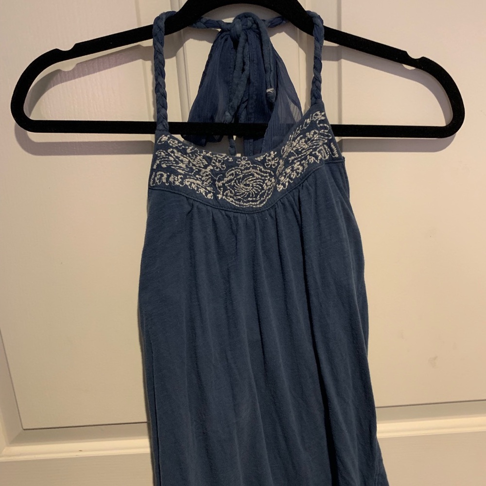 Embroidered Halter Top